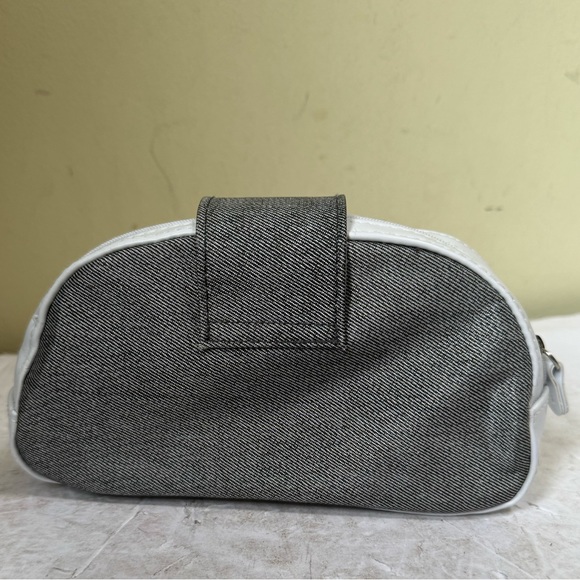 Dior Beauty NEW Canvas Faux Leather Clutch Cosmetic Makeup Bag Logo Zip Parfum - Picture 3 of 15